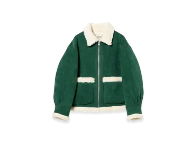 BEAMS FUTURE ARCHIVE Fake Mouton Blouson "Green"