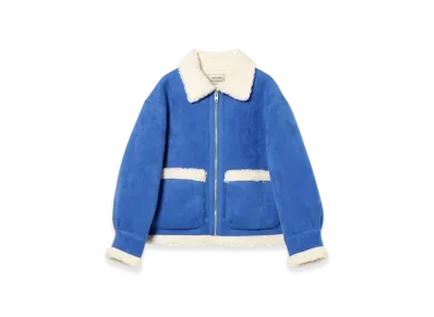 BEAMS FUTURE ARCHIVE Fake Mouton Blouson "Blue"