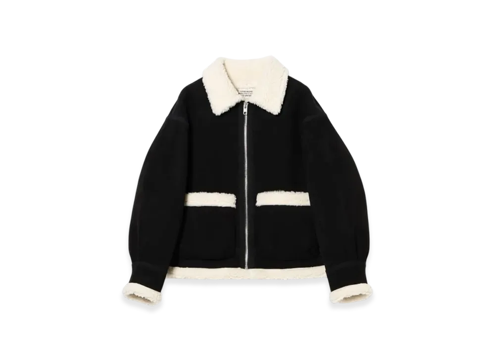 BEAMS FUTURE ARCHIVE Fake Mouton Blouson "Black"
