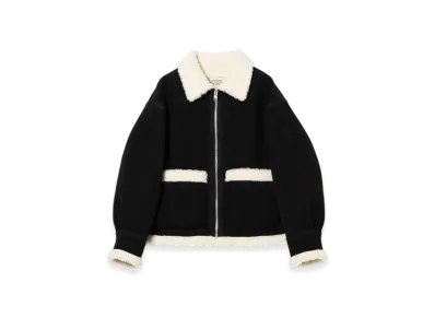 BEAMS FUTURE ARCHIVE Fake Mouton Blouson "Black"