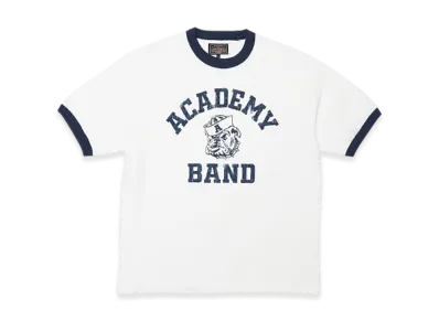 BEAMS PLUS x ACADEMY by Chris Echevarria Ringer T-shirt "Off White"