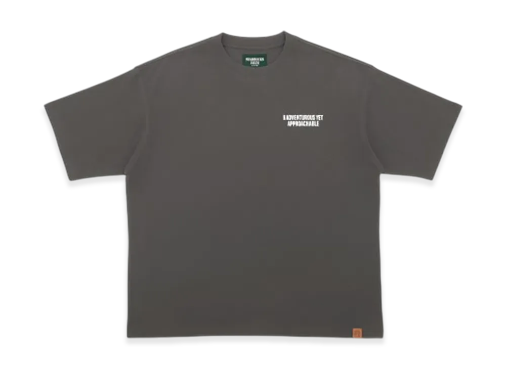 STARBUCKS STAND by BEAMS Animal Print T-shirt Zebra "Charcoal"