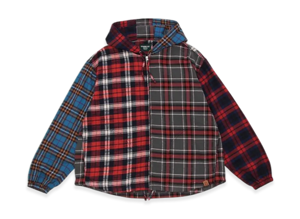 STARBUCKS STAND by BEAMS Crazy Pattern Hooded Flannel Blouson "Red"