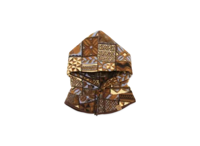 STARBUCKS STAND by BEAMS All Over Print Fleece Balaclava "Brown"