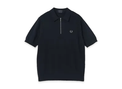 BEAMS x FRED PERRY Exclusive Half-Zip Knit Polo "Navy"