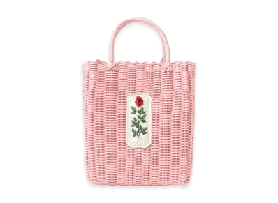 BEAMS COUTURE x RURU MARY'S Hand-Embroidered Basket Bag "Pink"