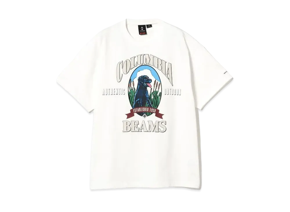 BEAMS x Columbia Willberg Trail Graphic Tee "Sea Salt"