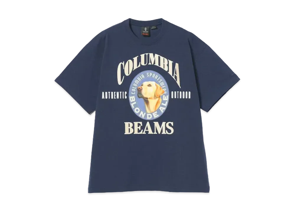 BEAMS x Columbia Willberg Trail Graphic Tee "Navy"