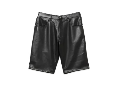 BEAMS FUTURE ARCHIVE Leather Like Shorts "Black"