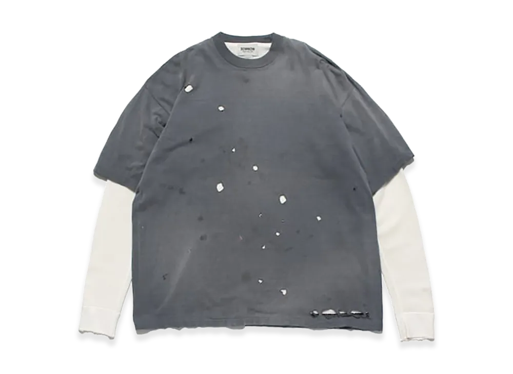 BEAMS x BOW WOW Thermal Layered T-Shirt "Black"