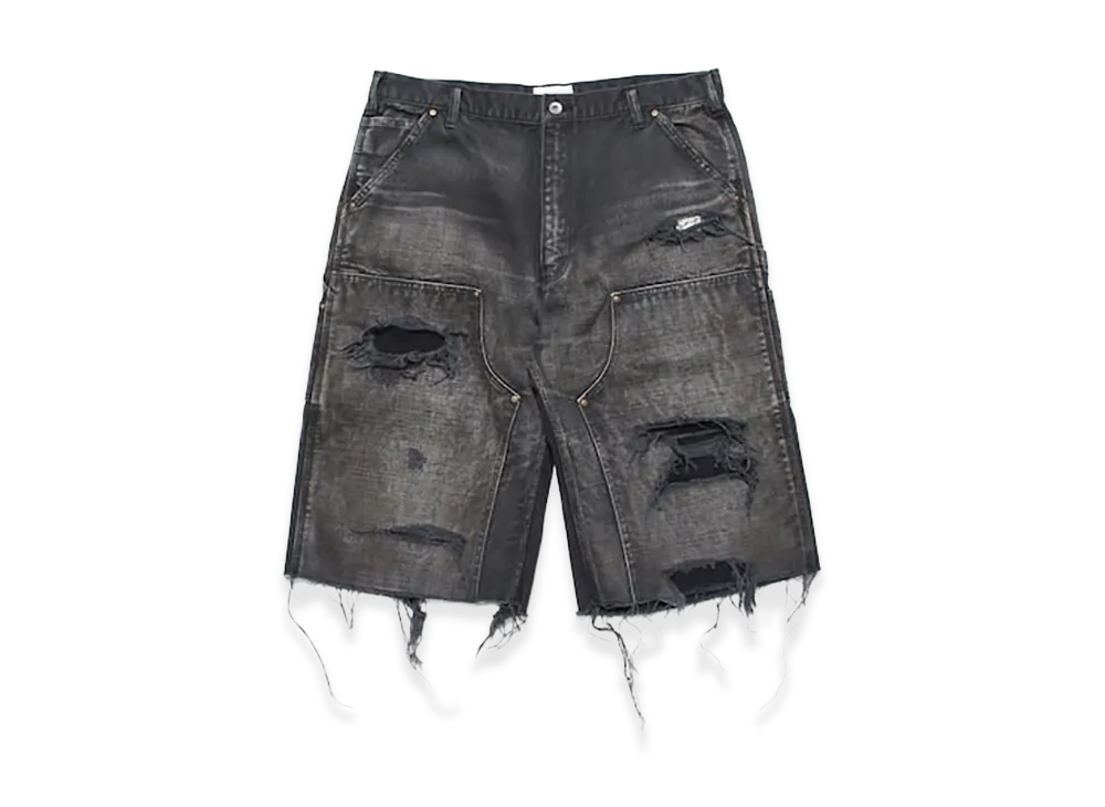 BEAMS x BOW WOW Double Knee Duck Cut-Off Shorts "Black"