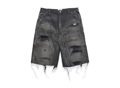 BEAMS x BOW WOW Double Knee Duck Cut-Off Shorts "Black"
