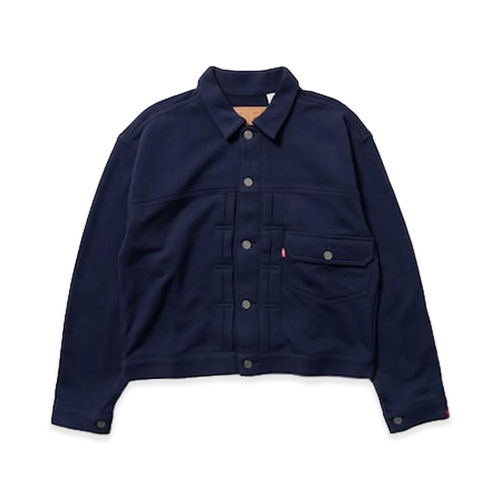 BEAMS x Levi’s x LOOPWHEELER Super Wide Type I Jacket "Navy"