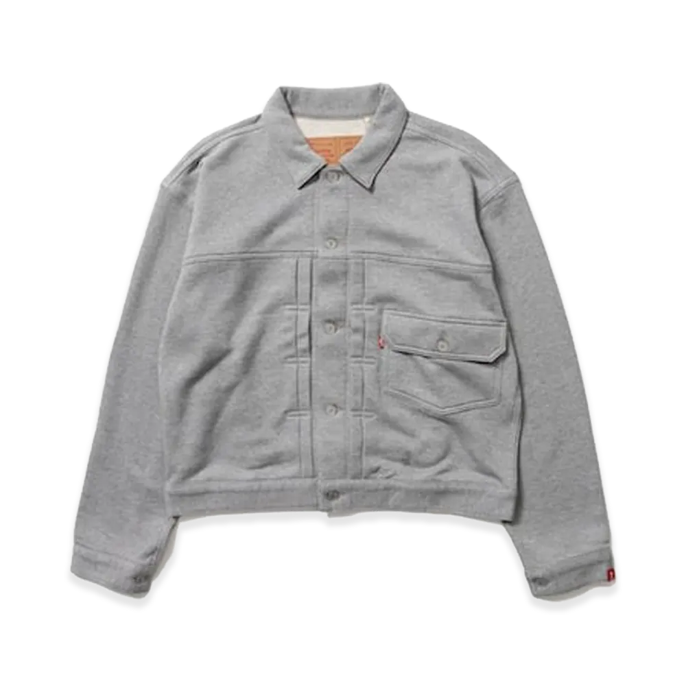 BEAMS x Levi’s x LOOPWHEELER Super Wide Type I Jacket "Heather Gray"