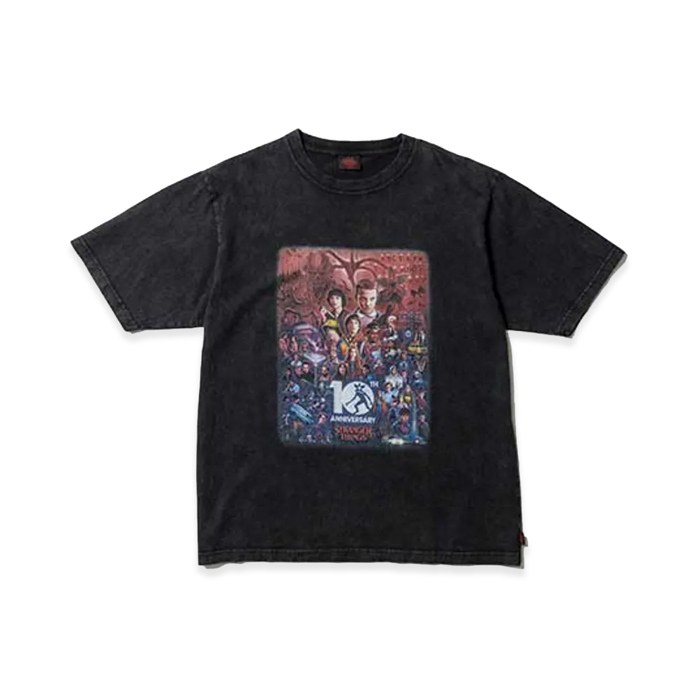 BEAMS HEART x Stranger Things 10th Graphic T-shirt "Black"