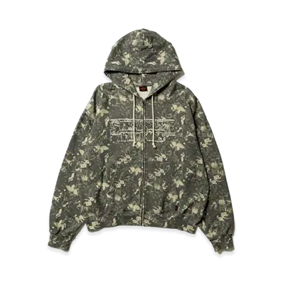 BEAMS HEART x Stranger Things Faded Full-Zip Hoodie "Camo"