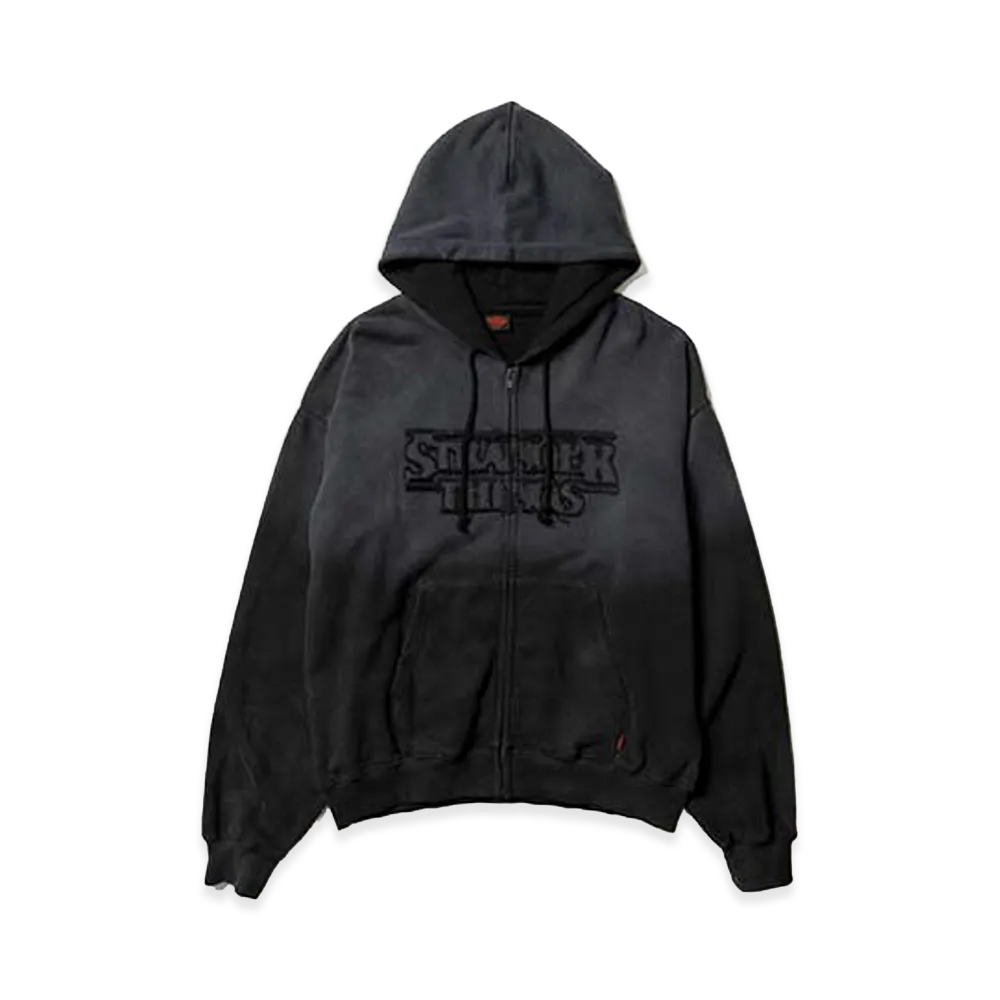 BEAMS HEART x Stranger Things Faded Full-Zip Hoodie "Black"