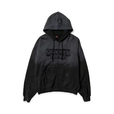 BEAMS HEART x Stranger Things Faded Full-Zip Hoodie "Black"