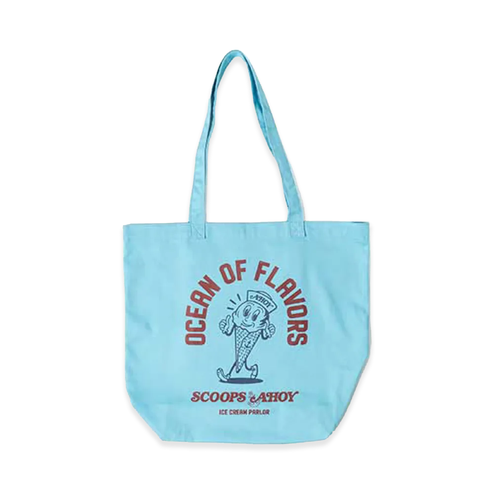 BEAMS HEART x Stranger Things Scoops Ahoy Tote Bag "Sax"