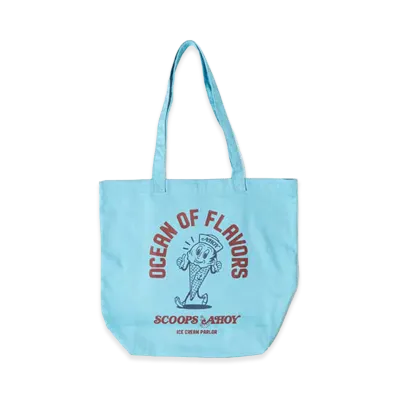 BEAMS HEART x Stranger Things Scoops Ahoy Tote Bag "Sax"