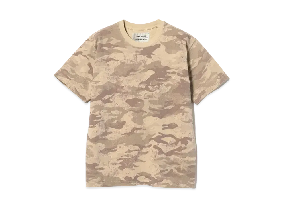 BEAMS FUTURE ARCHIVE Fade Camo T-Shirts "Beige"