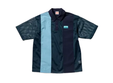 BEAMS x Hinatazaka46 Mangart Beams Mesh Polo Shirt "Navy"