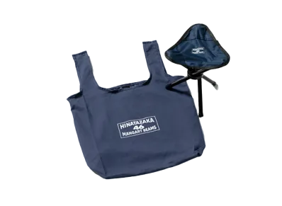 BEAMS x Hinatazaka46 Mangart Beams Triangle Chair & Eco Bag "Navy"