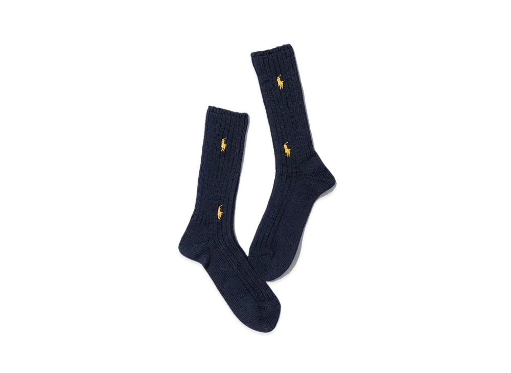 BEAMS x Polo Ralph Lauren Socks "Navy/Gold"