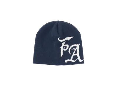 BEAMS FUTURE ARCHIVE FA Logo Beanie "Navy"