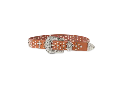 BEAMS FUTURE ARCHIVE Rhine Stone Belt "Brown"