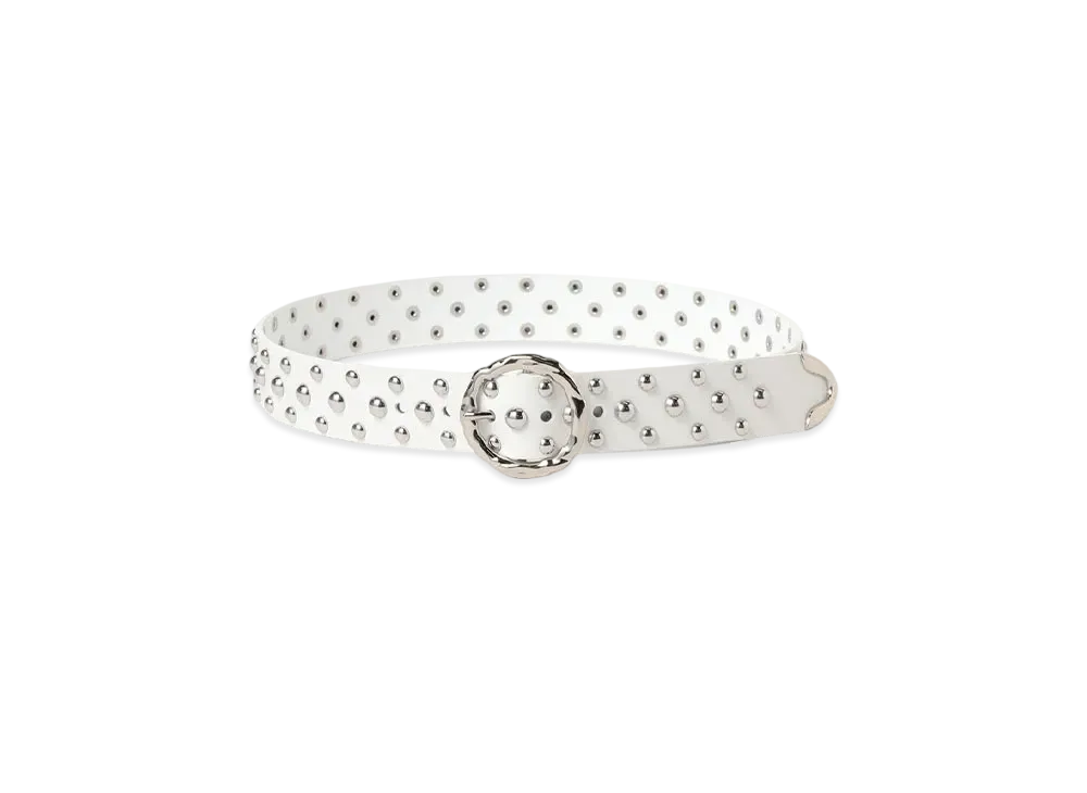 BEAMS FUTURE ARCHIVE Studs Belt "White"