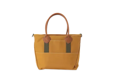 L.L.Bean x BEAMS PLUS Deep Bottom Leather Handle Zip Tote M "Brown"