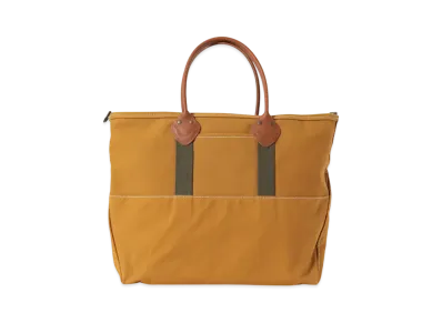 L.L.Bean x BEAMS PLUS Deep Bottom Leather Handle Zip Tote L "Brown"