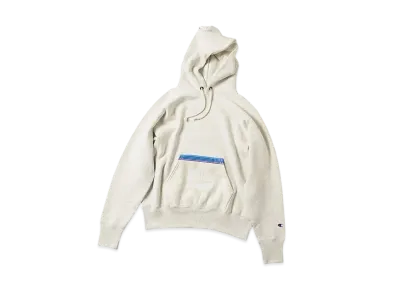 Champion for BEAMS COUTURE x Ziploc Logo Reverse Weave Hooded Sweatshirt "Oatmeal"