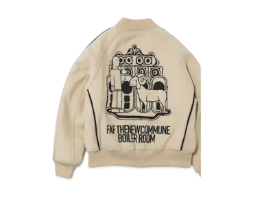 BEAMS T x Boiler Room x FAF Stadium Jacket "Ecru"