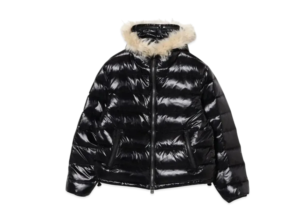 BEAMS FUTURE ARCHIVE Shiny Down Hoodie "Black"