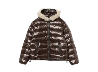 BEAMS FUTURE ARCHIVE Shiny Down Hoodie "Brown"