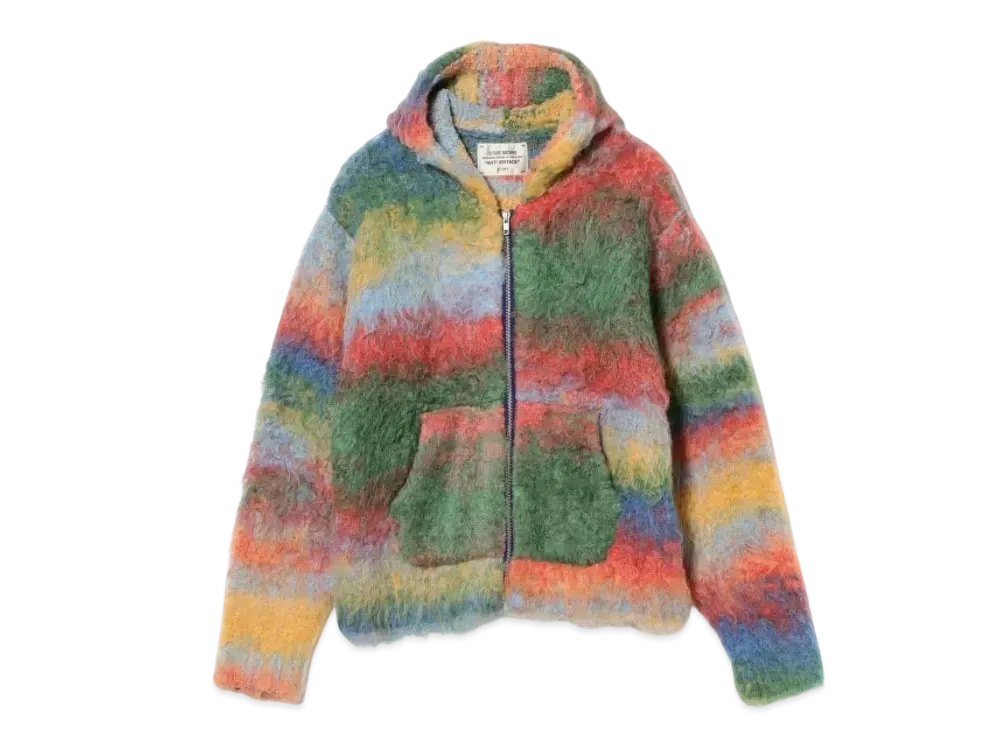 BEAMS FUTURE ARCHIVE Shaggy Knit Parka "Red"