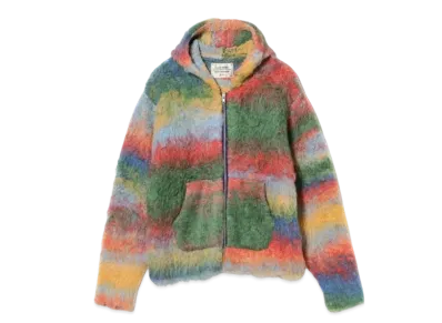 BEAMS FUTURE ARCHIVE Shaggy Knit Parka "Red"