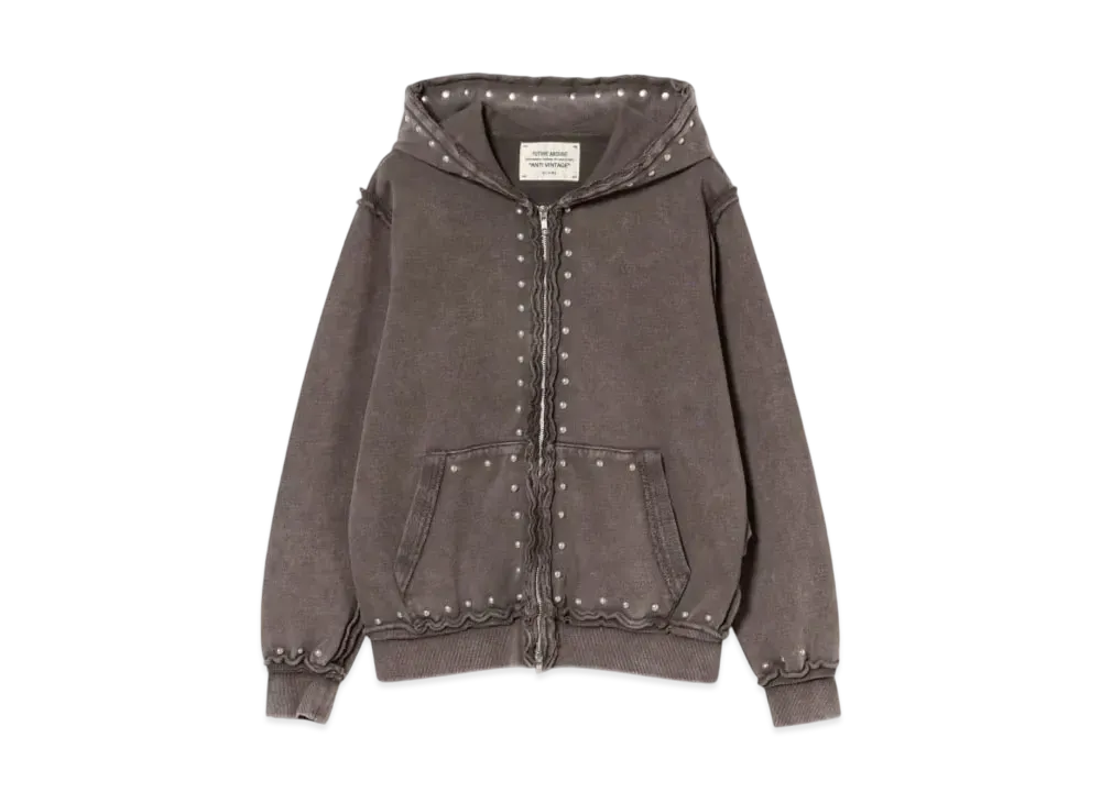 BEAMS FUTURE ARCHIVE Fade Studs Hoody "Grey"