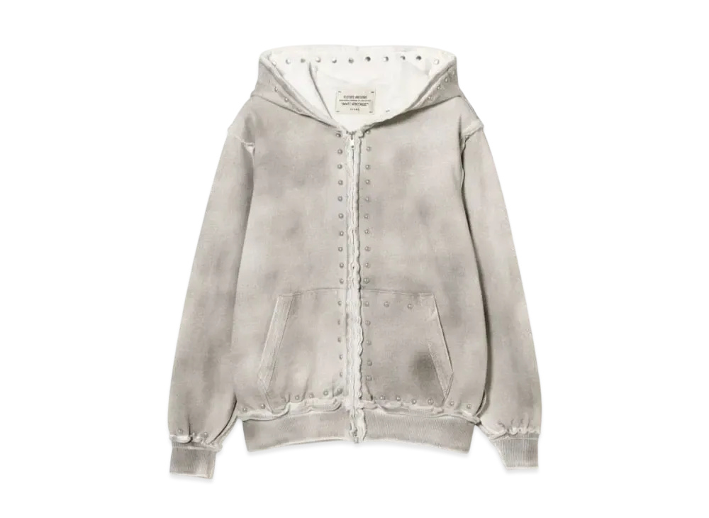 BEAMS FUTURE ARCHIVE Fade Studs Hoody "White"