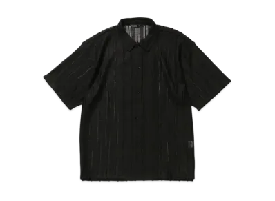 BEAMS Mesh Open Collar Shirt "SumiKuro"