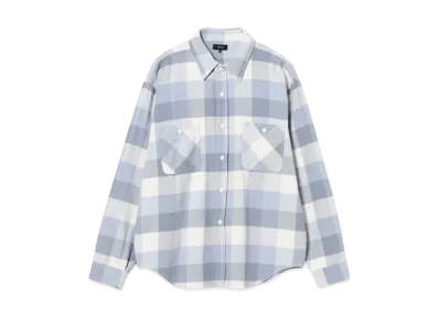 BEAMS Check Flannel Shirt "Blue"