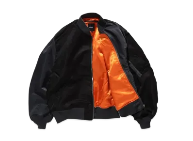 BEAMS Water Repellent Wide Fit Crazy MA-1 "Black"