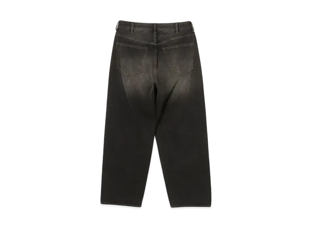 BEAMS Wide Fit Denim Pants "FadeBlack"
