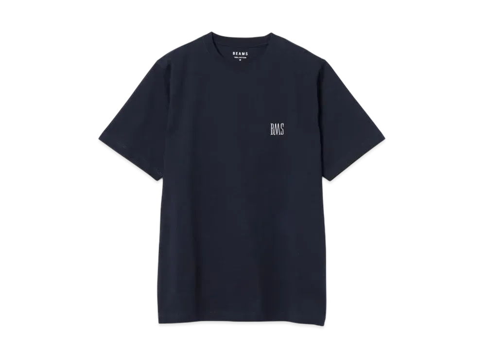 BEAMS Logo Basic Tee "Navy"
