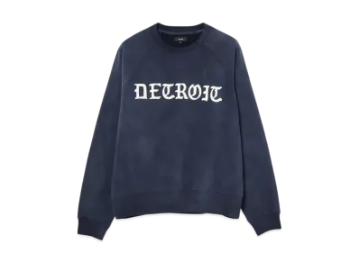 BEAMS Fade Print Crewneck Sweatshirts "Navy"