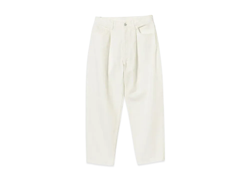 BEAMS Wide Tapered Denim "White"