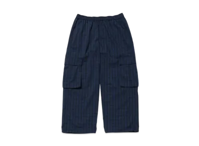 BEAMS Check Cargo Easy Pants "Navy"