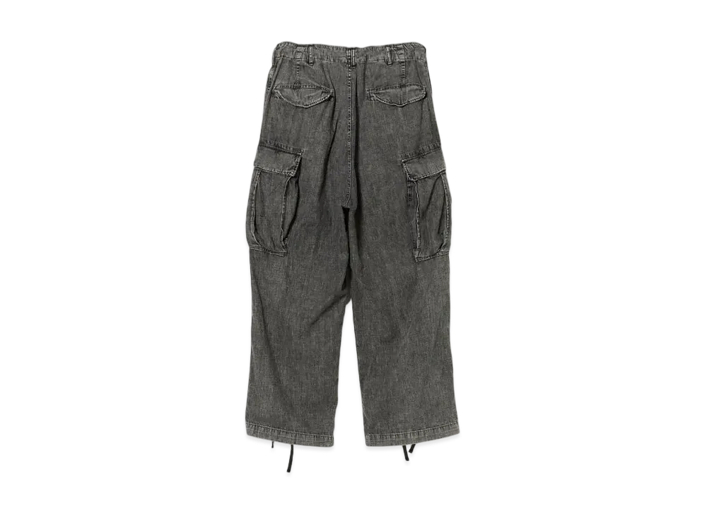 BEAMS Big 6-Pocket Denim Cargo Pants "Black"
